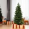 3 Feet Tabletop Christmas Tree with 50 LED Lights and Timer PVC PE Branches and Cement Base